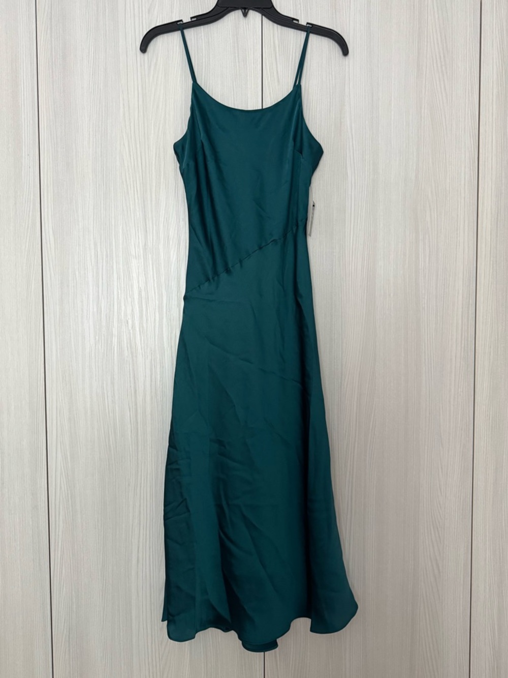 Express Satin Scoop Neck Midi Downtown Cami Slip Dress